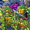 Super Shredder And Ninja Turtles Paint by numbers