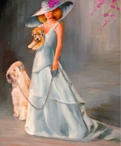 woman-and-wheaton-terrier-dogs-paint-by-numbers