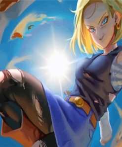 Android 18 Dragon Ball Z Art Paint by numbers