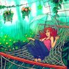 Anime Girl In Hammock Paint by Numbers