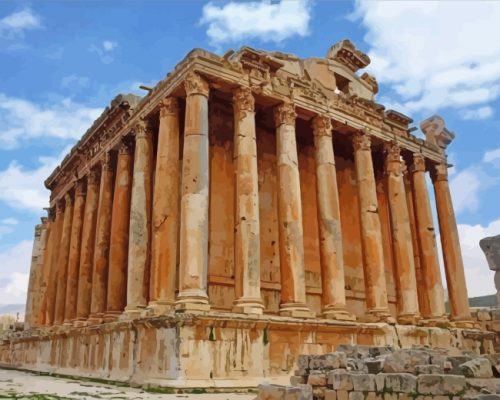 Baalbek Roman Ruins Paint by numbers