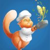 Cartoon Chef Cat Paint by numbers