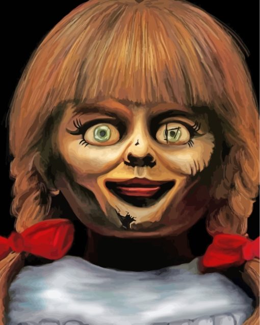 Creepy Annabelle Paint by numbers