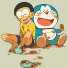 Dirty Nobita And Doraemon paint by numbers