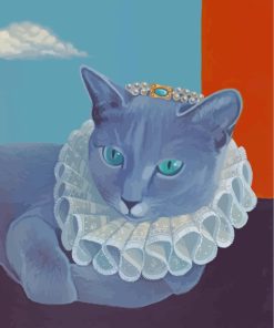 Royal Russian Blue Cat Paint by numbers