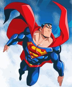 Superman Superhero Paint by numbers