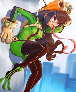 Tsuyu Asui Bnha Anime Paint by numbers