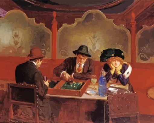 Backgammon Players Paint by numbers