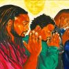 Black Men Praying Paint by numbers