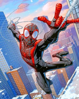 Miles Morales Spider Man Hero paint by number