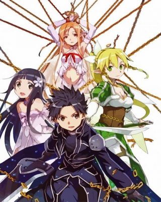 Sword Art Online Anime paint by numbers