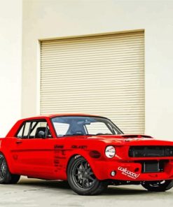 1966 Red Classic Mustang Paint By Numbers