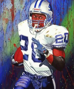 Barry Sanders Player Art Paint By Numbers