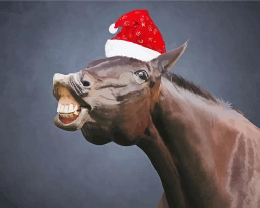 Christmas Horse Paint By Numbers