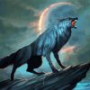 Fenris Wolf At Night Art Paint By Numbers