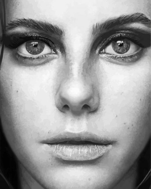 Monochrome Kaya Scodelario Paint By Numbers