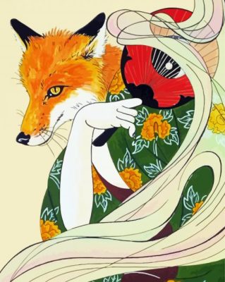 Japanese Human Fox Paint By Numbers