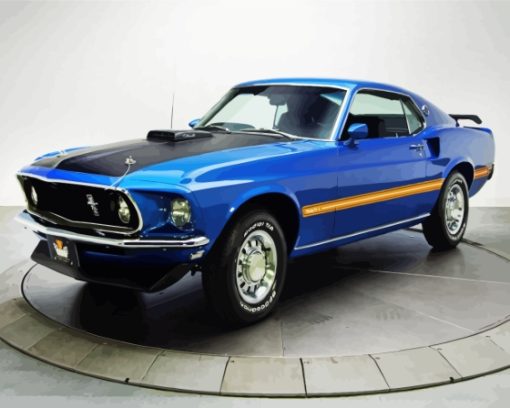 1969 Ford Mustang Mach Paint By Numbers