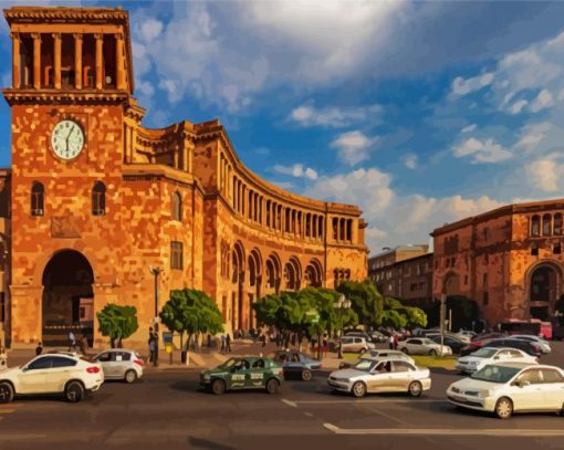 Armenia Yerevan City Paint By Numbers