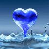 Blue Heart Water Drop Paint By Numbers