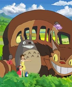 Catbus My Neighbor Totoro Studio Ghibli Paint By Numbers