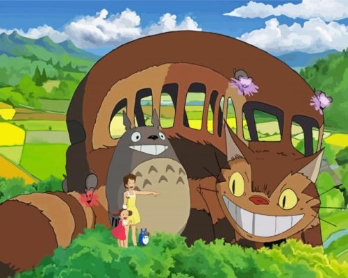 Catbus My Neighbor Totoro Studio Ghibli Paint By Numbers