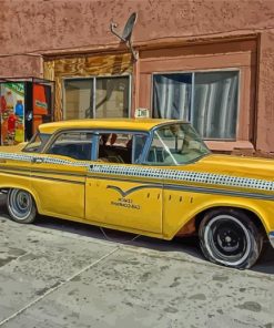 Classic Yellow Taxi Cab Paint By Numbers