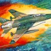 F100 Super Sabre Aircraft Art Paint By Numbers