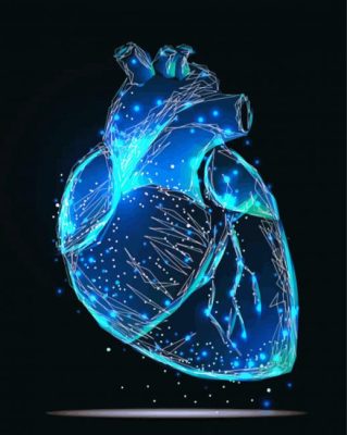 Fantasy Blue Heart Paint By Numbers