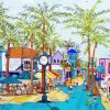 Fort Myers Beach Town Paint By Numbers