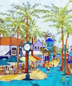 Fort Myers Beach Town Paint By Numbers