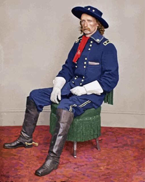 George Custer Portrait Paint By Numbers