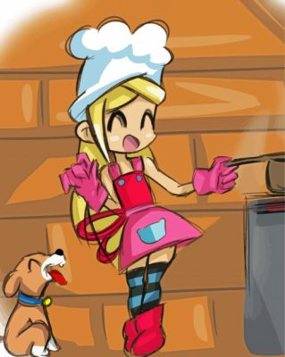 Girl Chef Art Paint By Numbers