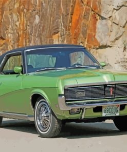 Green Mercury Cougar Classic Car Paint By Numbers