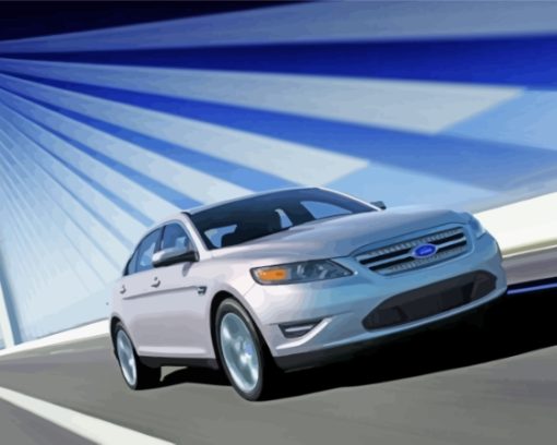 Grey Ford Taurus Car Paint By Numbers