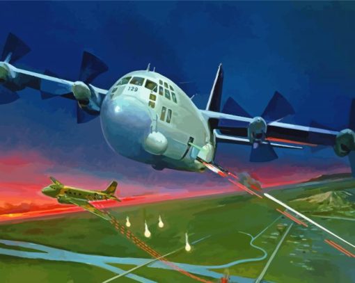 Military C 130 Plane Paint By Numbers