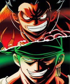 One Piece Zoro Luffy Eyes Paint By Numbers