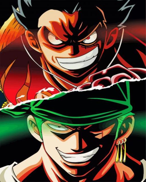 One Piece Zoro Luffy Eyes Paint By Numbers