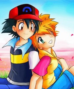 Pokemon Misty And Ash Anime Paint By Numbers