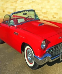 Red Classic 57 Thunderbird Paint By Numbers