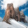 Snowy Tre Cime Di Lavaredo Mountain Paint By Numbers