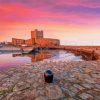 Sunset At Carrickfergus Castle Paint By Numbers