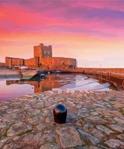 Sunset At Carrickfergus Castle Paint By Numbers