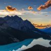 Sunset Over Peyto Lake Paint By Numbers