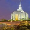 Tegucigalpa Honduras Temple Sunset Paint By Numbers