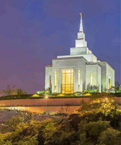 Tegucigalpa Honduras Temple Sunset Paint By Numbers