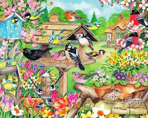 The Garden Birdfeeder Paint By Numbers