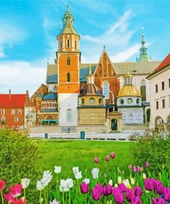 Wawel Royal Castle Krakow Poland Paint By Numbers