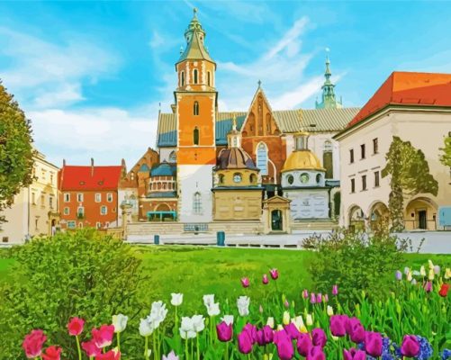 Wawel Royal Castle Krakow Poland Paint By Numbers