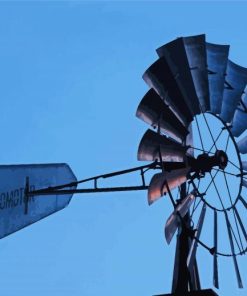 Western Windmill And Moon Paint By Numbers